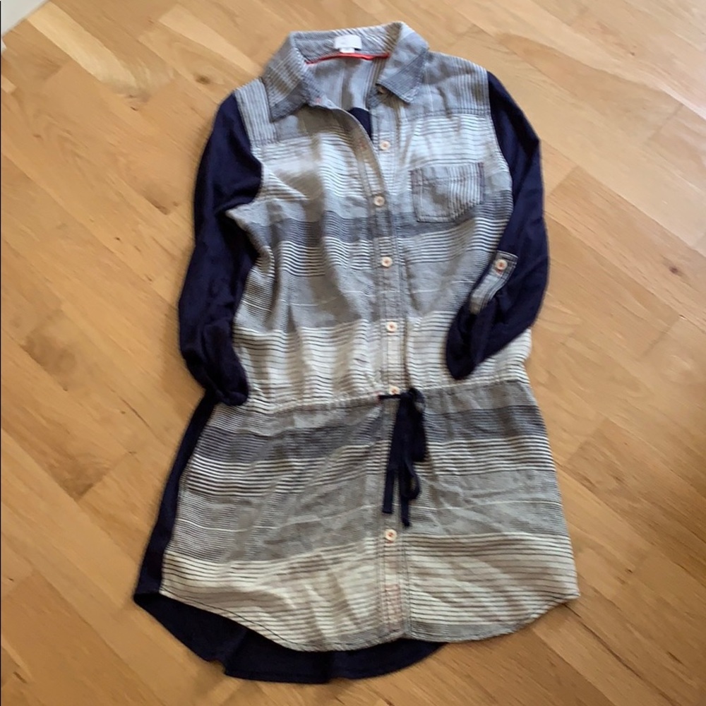 Anthropologie 9 H15 stcl tunic top linen small